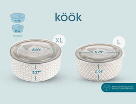 KooK Narbonne ivory bowl dishwasher safe for easy cleanup