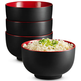 KooK ramen bowl deep 34oz interior color accent for large noodle servings.
