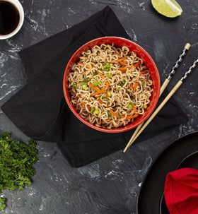 KooK ramen bowl safe for microwave and dishwasher for quick reheats.