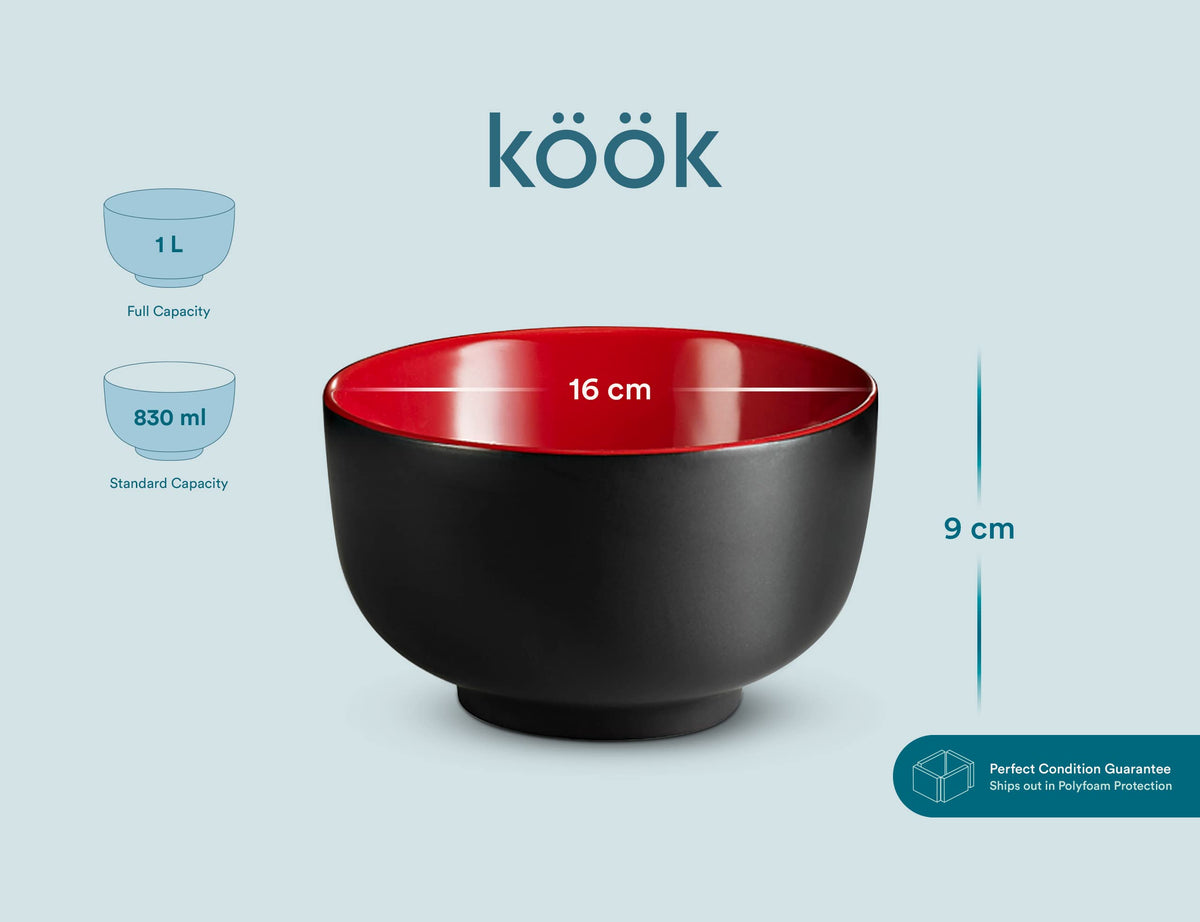 KooK ramen bowl set of four protected by custom packaging for safe delivery.