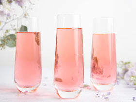 KooK stemless champagne flutes at a wedding table, sparkling memories await.