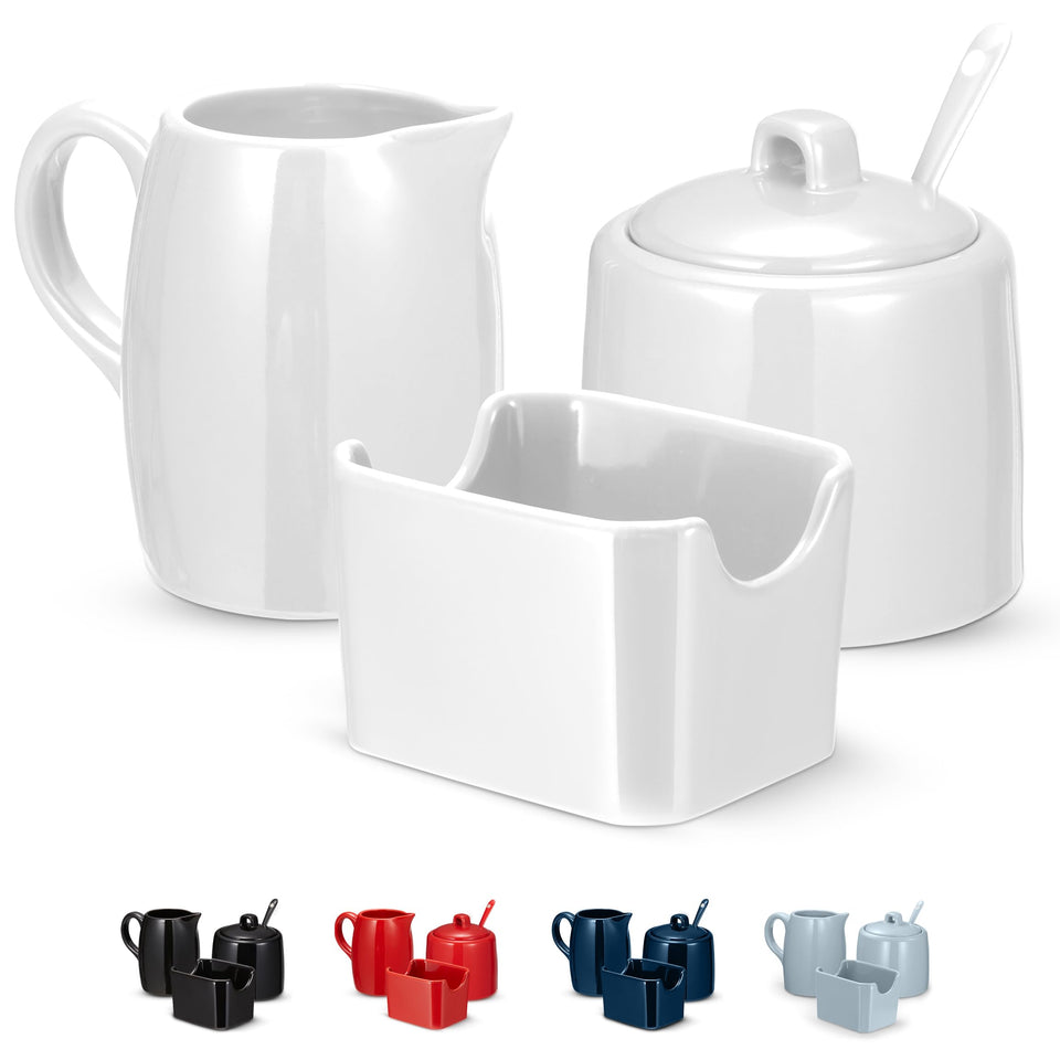 KooK sugar creamer set pitcher adds a polished touch to your coffee station