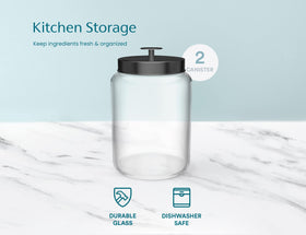 KooK two jars with lids ideal for dry goods organization