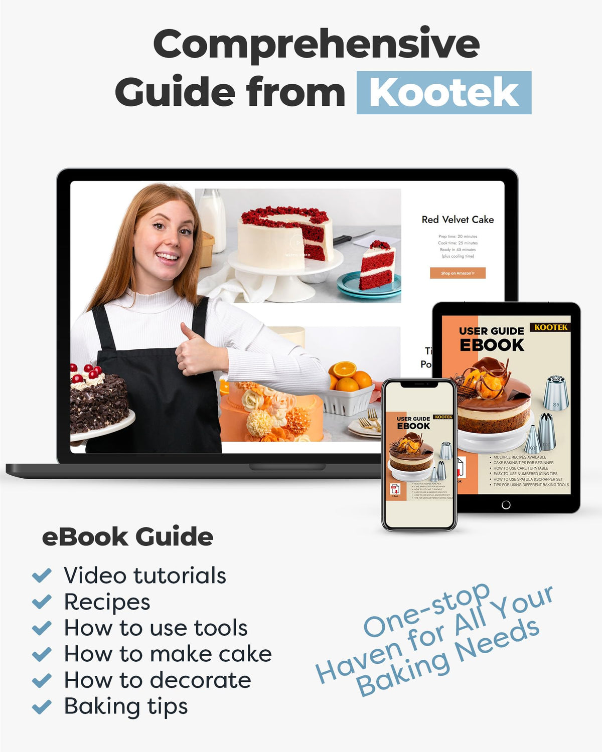 Kootek 10.6-inch straight spatula for crumb coating and smoothing