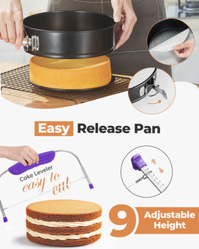 Kootek 11in cake turntable enabling smooth frosting and precise decorating