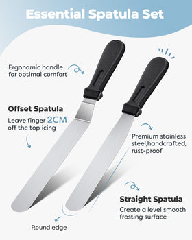 Kootek 12.5-inch angled spatula for easy icing on layered cakes