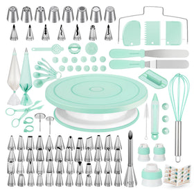 Kootek 158Pcs Cake Decorating Kit turntable for precise icing patterns