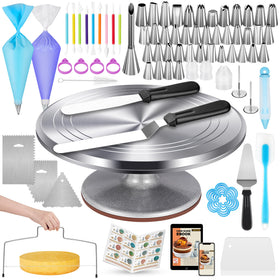 Kootek cake turntable with non-slip base for stable icing on cakes