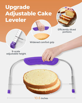 Kootek stainless steel angled and straight spatulas for even frosting.