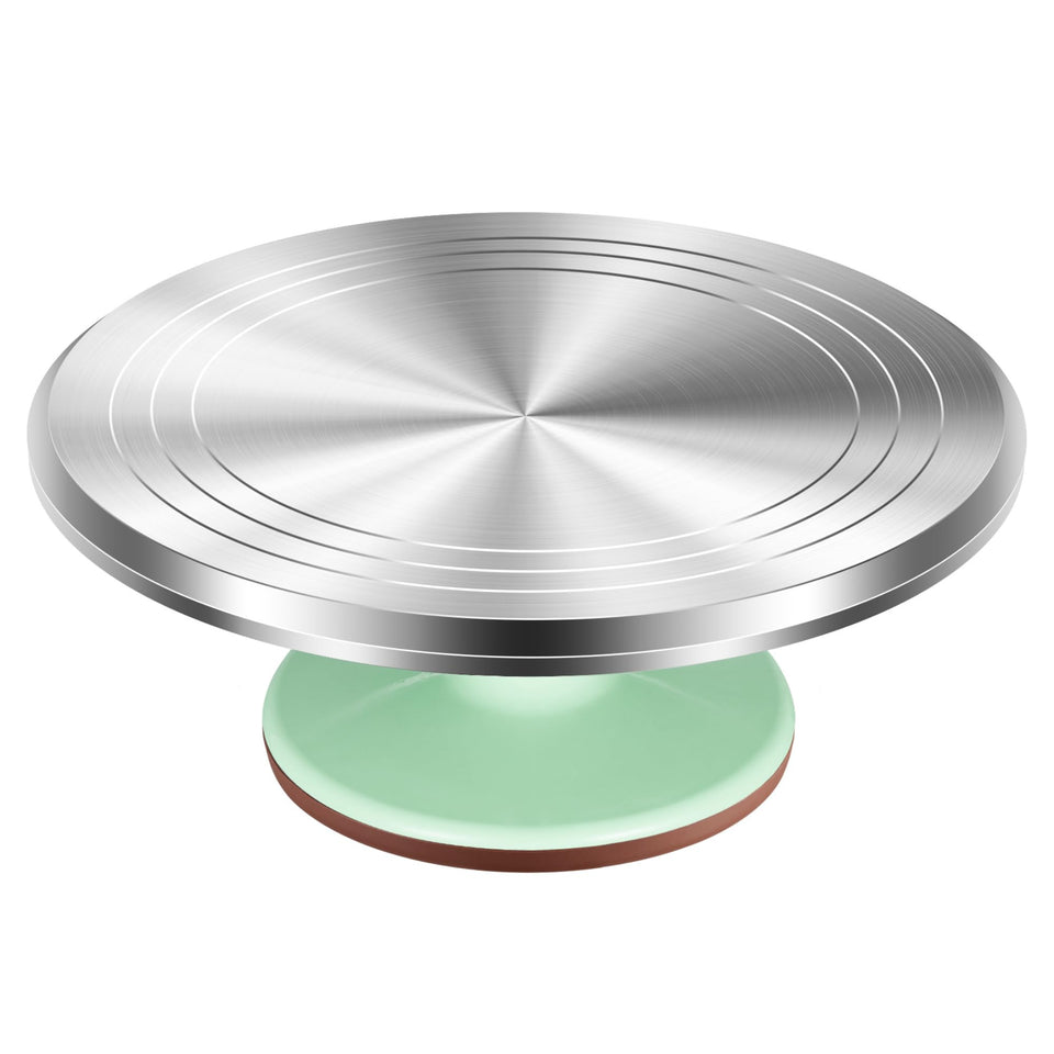 Kootek aluminium 12-inch revolving cake stand demonstrates durability and stability.
