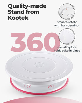 Kootek angled frosting spatula for precise edges on layered cakes