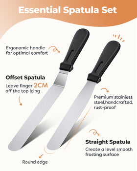 Kootek angled frosting spatula for creating even crumb layers