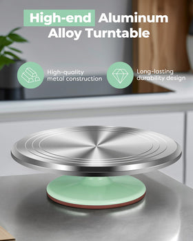 Kootek aluminum cake turntable ideal for classes and workshops.
