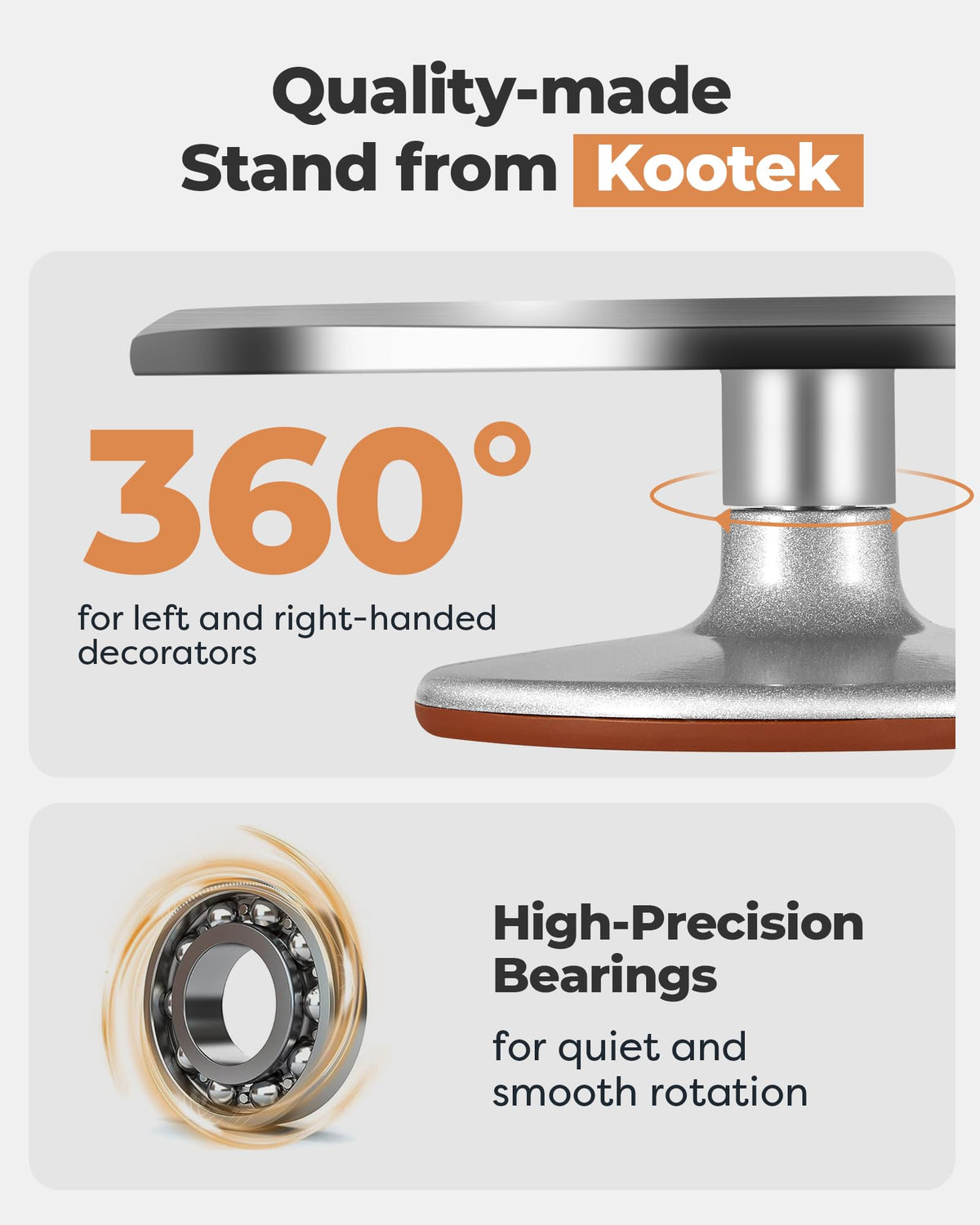 Kootek decorating kit with 24 numbered piping tips for versatile designs