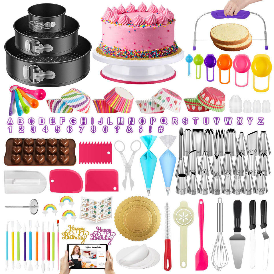 Kootek cake decorating kit full setup for confident home baking and decoration