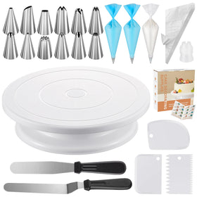 Kootek cake decorating turntable with smooth 360° rotation for even designs