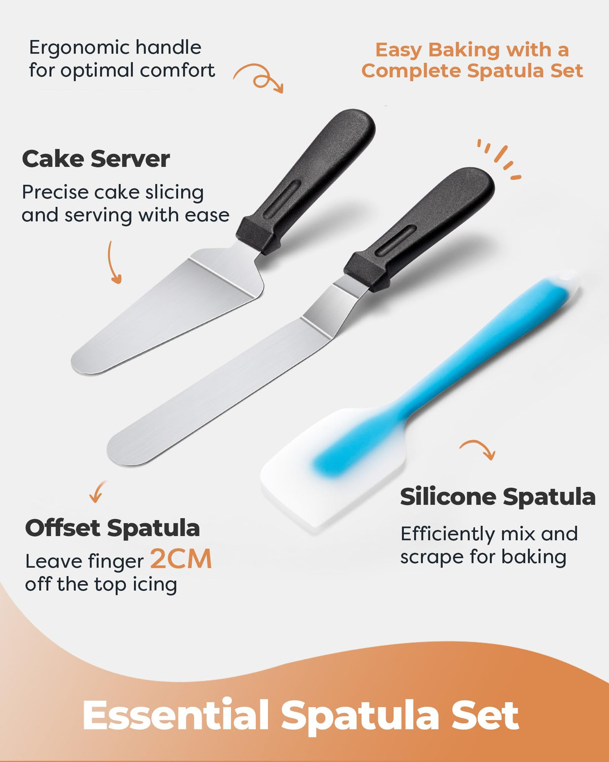 Kootek stainless steel cake server for precise slicing and serving