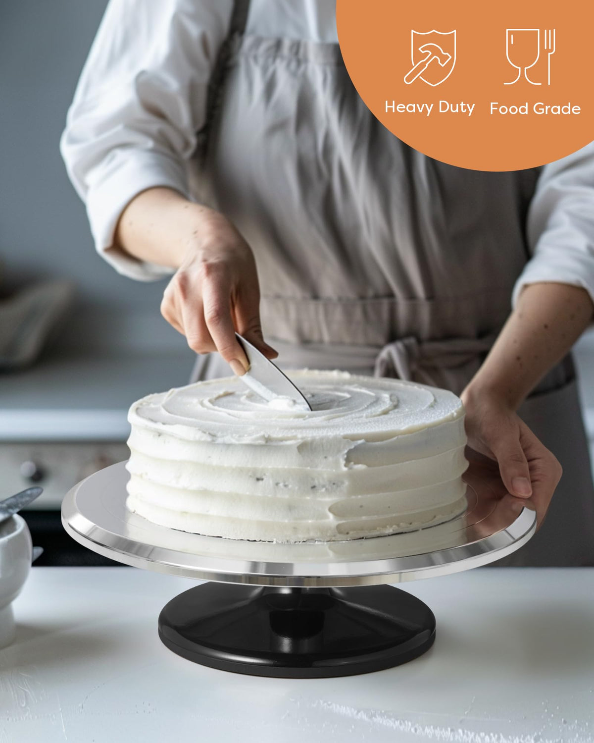 Kootek 12-inch stand makes Mother's Day cake gifts feel special.