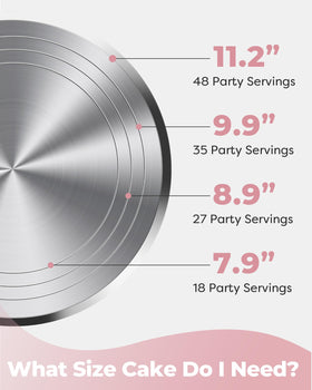 Kootek non-slip base with rubber feet keeps the cake steady during decorating.