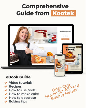 Kootek offset and straight frosting spatulas for smooth, even layers.