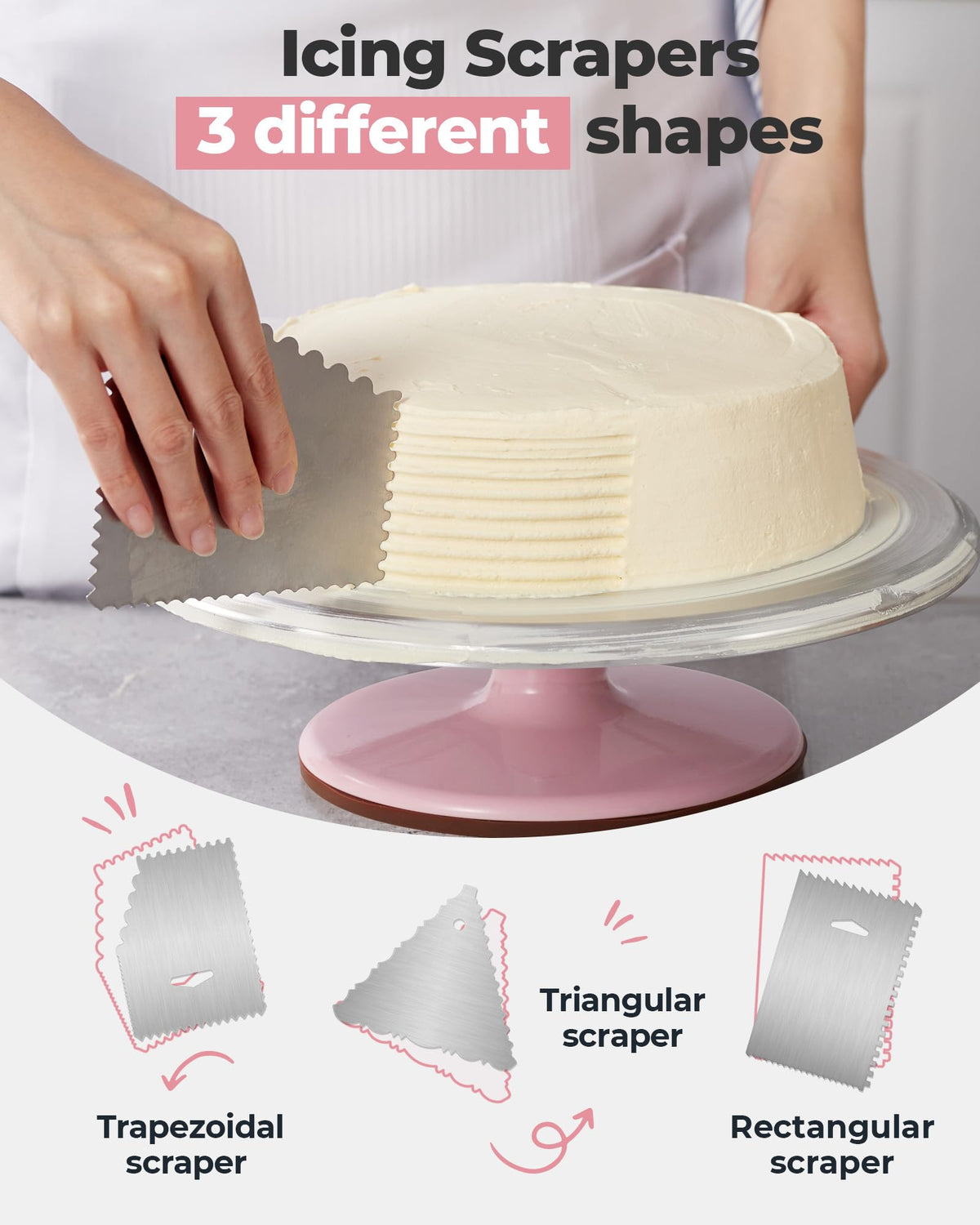 Kootek silicone icing spatula for mixing and spreading frosting evenly