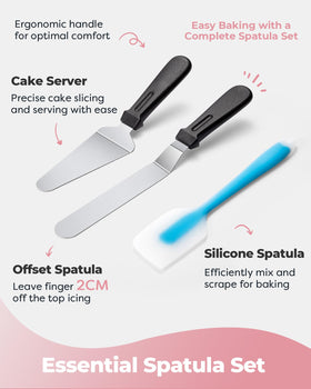 Kootek stainless steel cake server for clean, damage-free slices