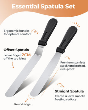 Kootek straight frosting spatula 10-6in for even layers