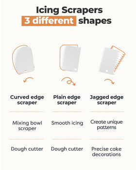 Kootek straight frosting spatula for precise frosting edges