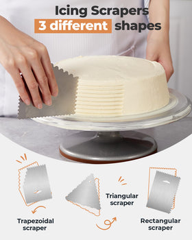 Kootek straight icing spatula for smooth, even sides