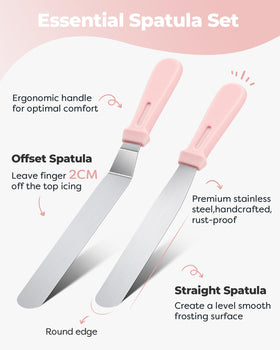 Kootek straight spatula 10.6-inch for smooth frosting edges.