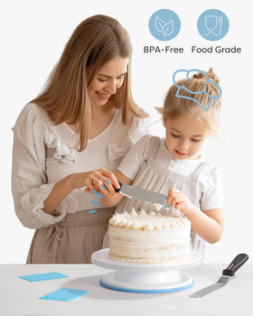 Kootek three-edge cake scrapers to create varied icing patterns