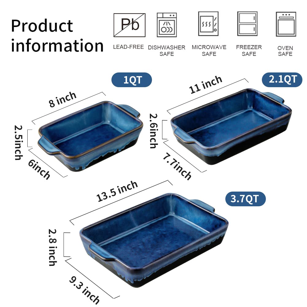 KOOV bakeware set 8x6 pan Nebula Blue great for sides and desserts