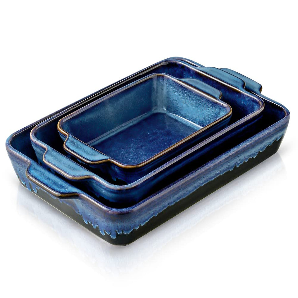 KOOV bakeware set rectangular casserole pan Nebula Blue ideal for lasagna and casseroles