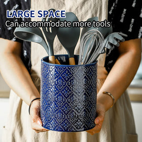 KOOV decorative utensil holder doubles as a stylish countertop centerpiece.