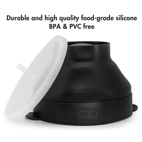 Korcci collapsible popcorn popper folded for compact storage