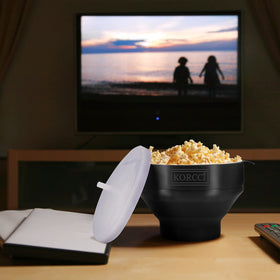 Korcci kitchen and dorm-friendly popcorn maker fits small spaces