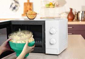 Korcci popcorn popper aqua easy-clean silicone surface