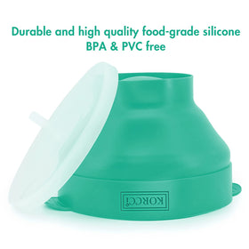 Korcci popcorn popper aqua collapses flat for storage
