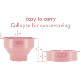 Korcci popper folded compact saves kitchen space when stored.
