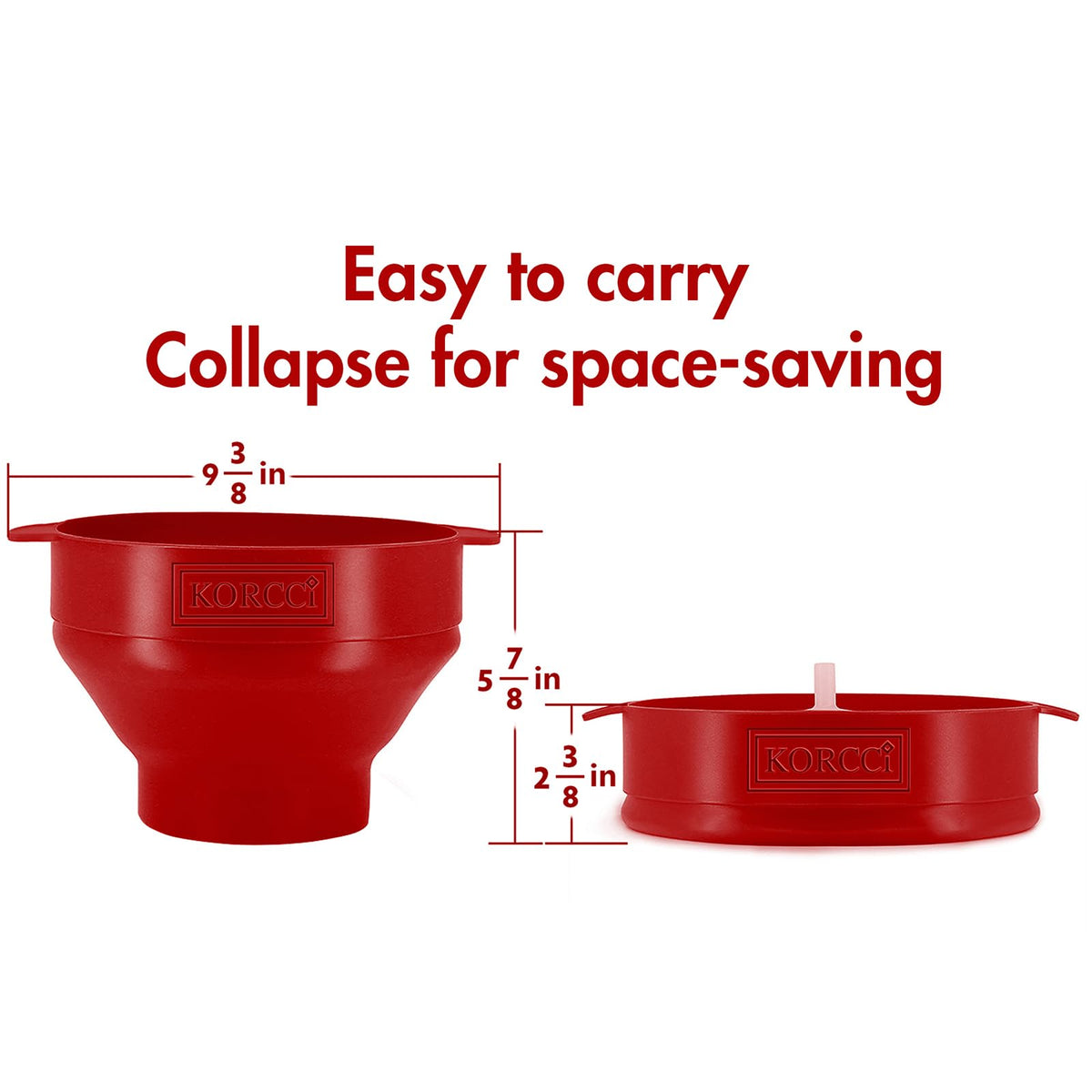 Korcci popcorn popper side handles stay cool during popping