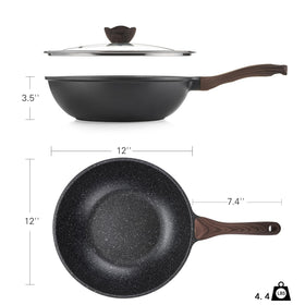 Kordisen 12-inch deep wok ready for stir-fries and family portions.