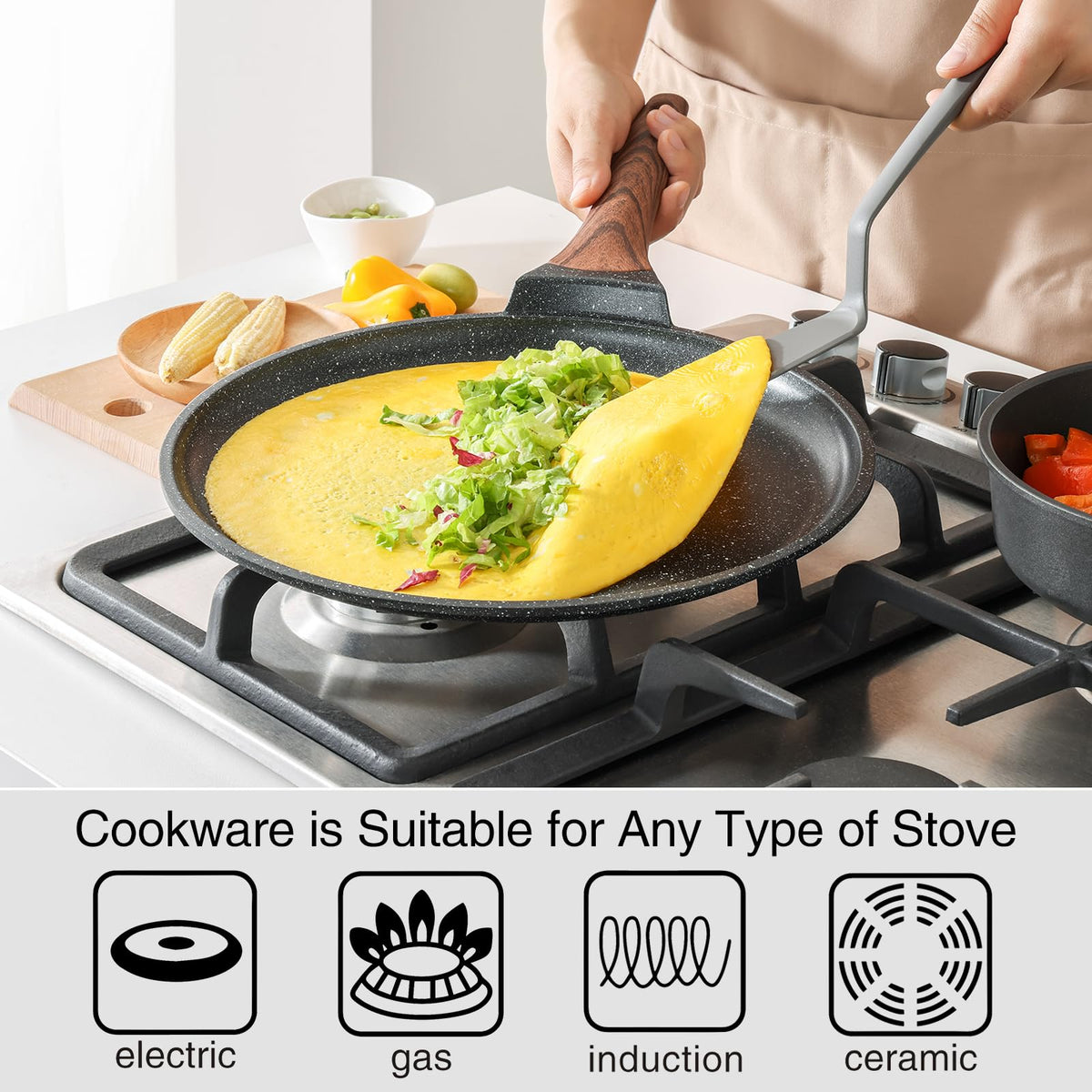 Kordisen dosa spreader used with the pan for even batter distribution during dosas