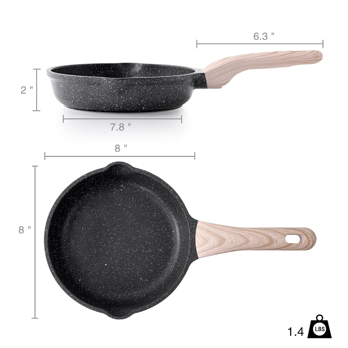 Kordisen easy-clean nonstick surface after cooking