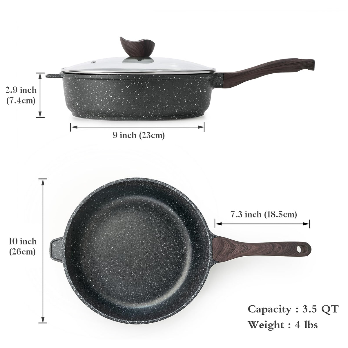 Kordisen easy-clean nonstick surface after frying or sautéing