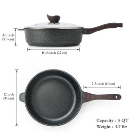 Kordisen easy-clean nonstick surface simplifies cleanup after cooking.