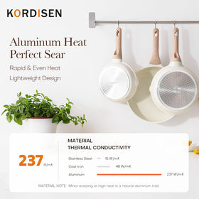 Kordisen easy-clean surface makes wipe-down quick after meals.