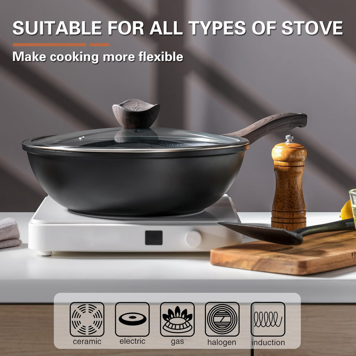 Kordisen granite nonstick coating interior for easy release and healthier cooking.