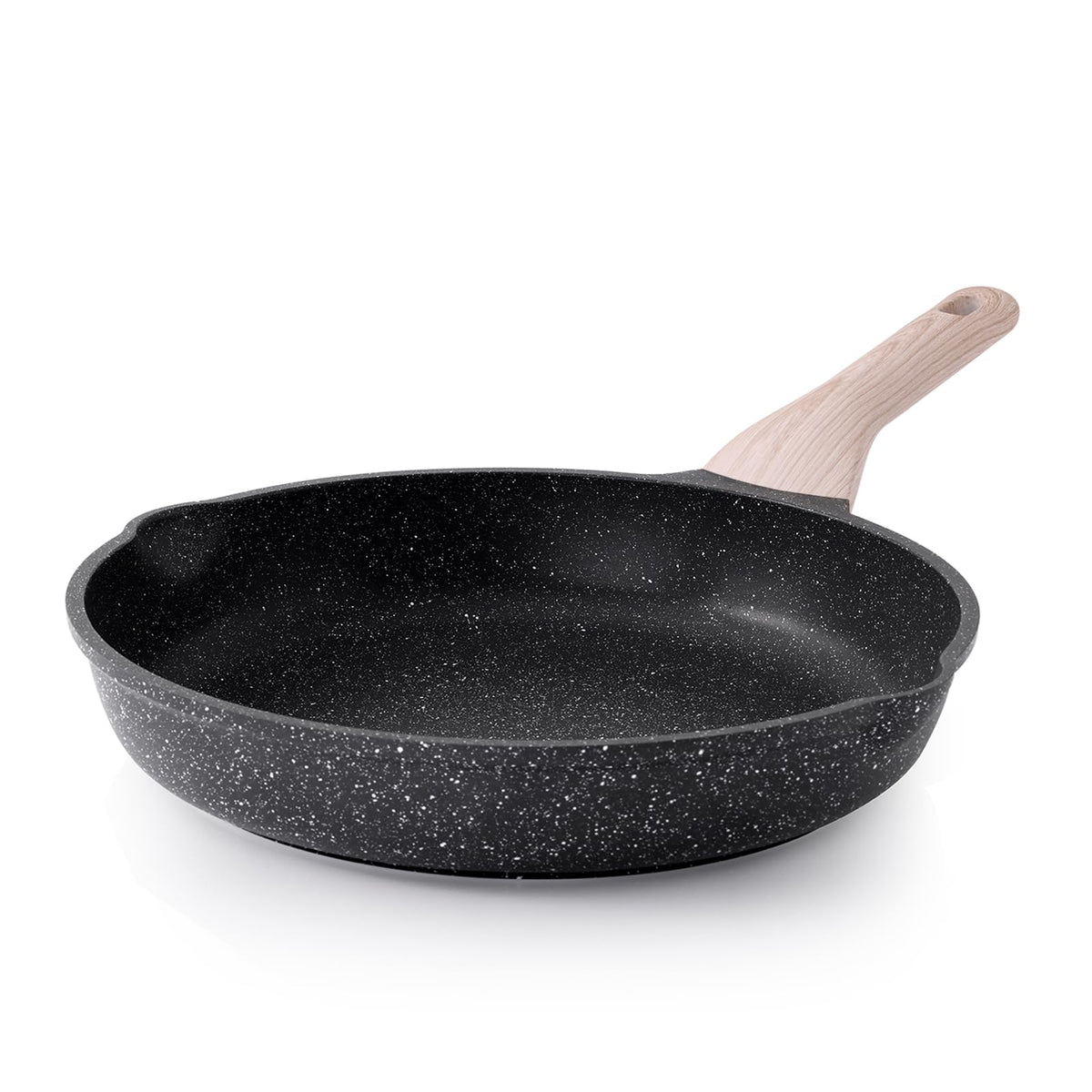 Kordisen 12.5-inch nonstick frying pan with granite coating for easy release.