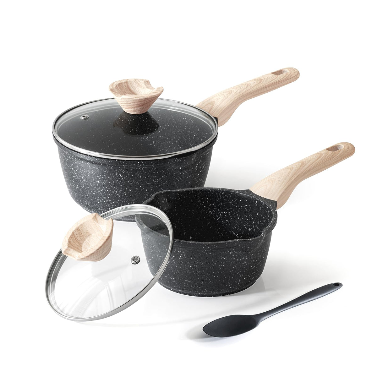 Kordisen sauce pan set full view shows two sizes for small kitchens