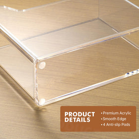 Kordory acrylic holder with rounded edges prioritizes safe handling.